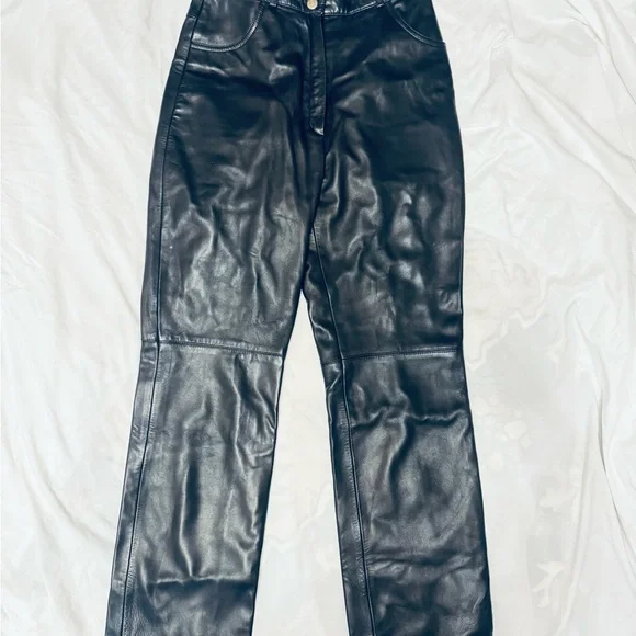 Black Leather Pants- Escada - Picture 2 of 5